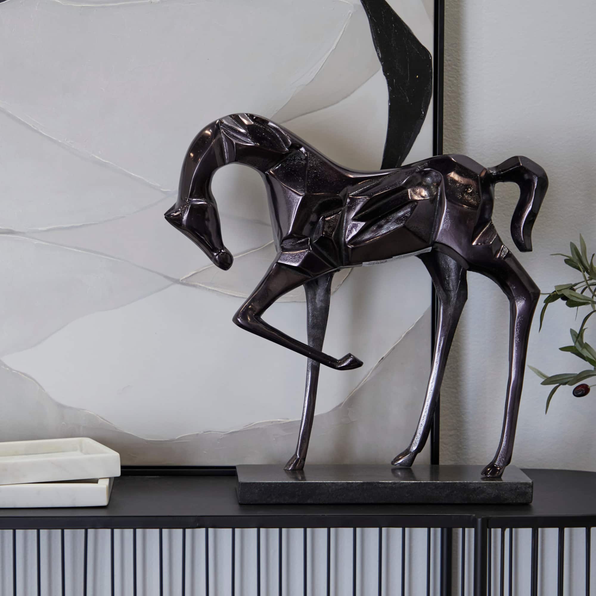 19" Aluminum Horse Sculpture